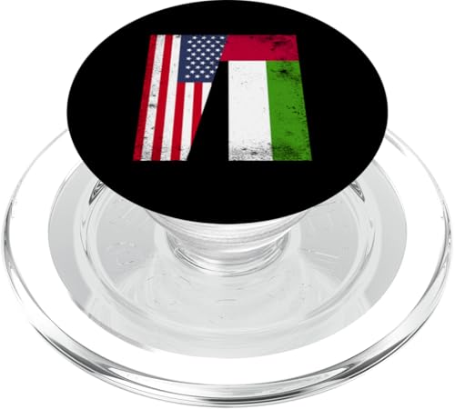 Amerika VAE Halbflagge USA Amerikanische Emirate Freundschaft PopSockets PopGrip für MagSafe von United Arab Emirates Design Love UAE Flag