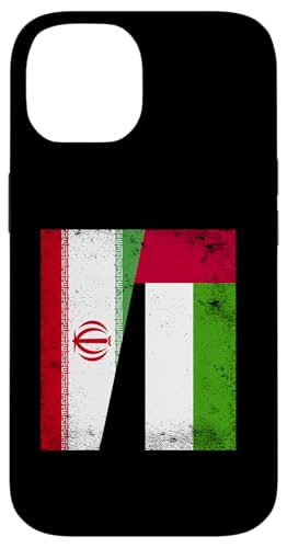 Hülle für iPhone 14 Iran VAE Halbflagge Iranische Emirate Freundschaft von United Arab Emirates Design Love UAE Flag