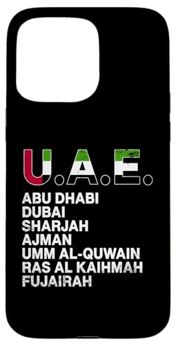 Hülle für iPhone 15 Pro Max Vereinigte Arabische Emirate 7 Emirates Pride Abu Dhabi Dubai Sharjah Ajman von United Arab Emirates Design Love UAE Flag