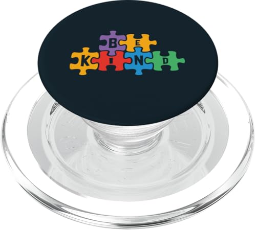 Autismus-Bewusstsein Be Kind Autistic Jungen Mädchen Autismus Mama Väter PopSockets PopGrip für MagSafe von United By Autism Family Apparel.USA