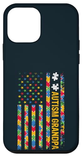 Hülle für iPhone 12 mini Autismus-Bewusstsein Familie Papa Autistische Kinder USA Flagge Opa von United By Autism Family Apparel.USA