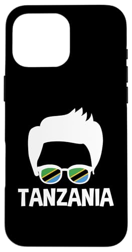 Hülle für iPhone 16 Pro Max Sonnenbrille mit tansanischer Flagge von Tansania Boy von United Republic Of Tanzania Tanzanian Flag Design