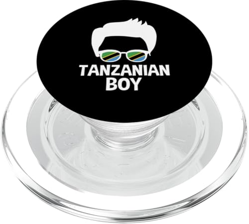 Stolzer Tanzanian Boy Sonnenbrille mit Tansania-Flagge PopSockets PopGrip für MagSafe von United Republic Of Tanzania Tanzanian Flag Design