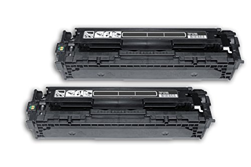 United Toner Rebuilt für HP Color Laserjet cm 1312 WI MFP - 125A / CB540AD - Toner Sparset 2X Black - Für ca. 2 x 2.200 Seiten (5% Deckung) von United Toner