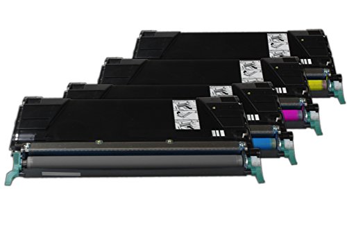 United Toner Rebuilt für Lexmark C 520 - C522 - Toner CMYK - Für ca. 1 x 4.000 & 3 x 3.000 Seiten (5% Deckung) von United Toner