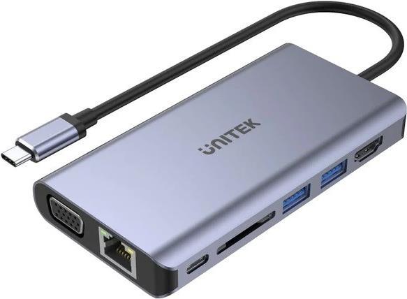 Unitek D1019B USB-C Hub 8W1 USB-C 3.1, PD 100W, D1019B (D1019B) von Unitek