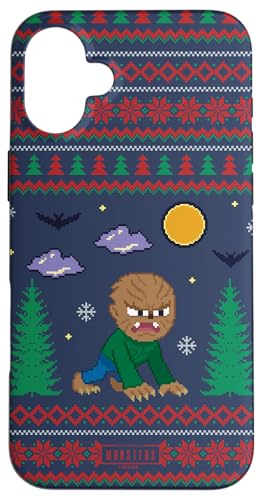 Hülle für iPhone 16 Plus Universal Monsters Wolfman Full Moon Ugly Sweater von Universal Monsters