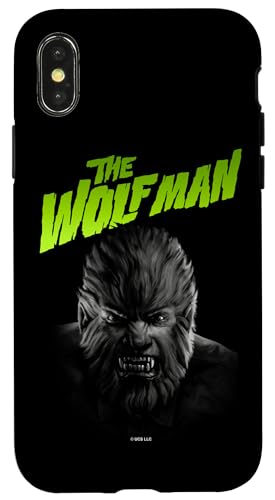 Hülle für iPhone X/XS Universal Monsters Artist Series The Wolfman Retro Portrait von Universal Monsters