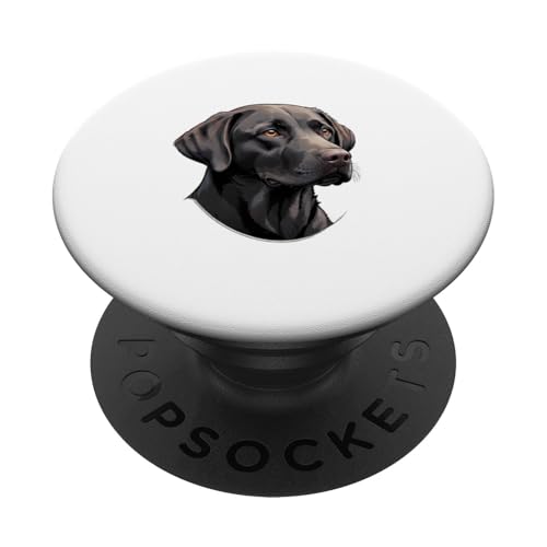 Die Labrador Retriever Silhouette PopSockets Klebender PopGrip von UnluckyStore