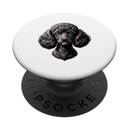 Fabelhaft: Entdecken Sie die Magie der Pudel-Silhouette PopSockets Klebender PopGrip von UnluckyStore