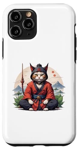 Hülle für iPhone 11 Pro Japanische Ninja Katze von UnluckyStore