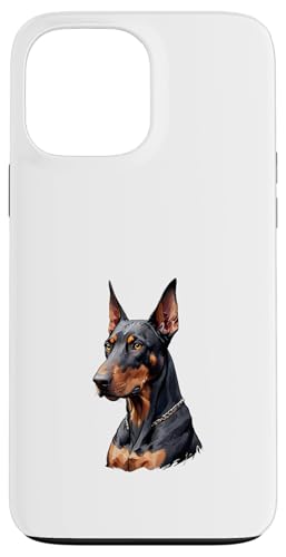 Hülle für iPhone 13 Pro Max Entdecken Sie die Kraft und Anmut der Dobermann-Silhouette von UnluckyStore