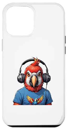 Hülle für iPhone 13 Pro Max Musikalischer Papagei: Kopfhörer-Harmonie von UnluckyStore