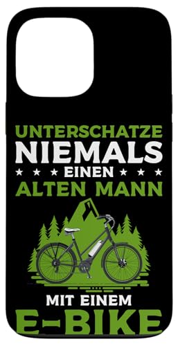 Unterschätze Niemals Einen Alten Mann Mit Einem E-Bike Hülle für iPhone 13 Pro Max von Unterschätze Niemals Alten Mann E-Bike Motiv