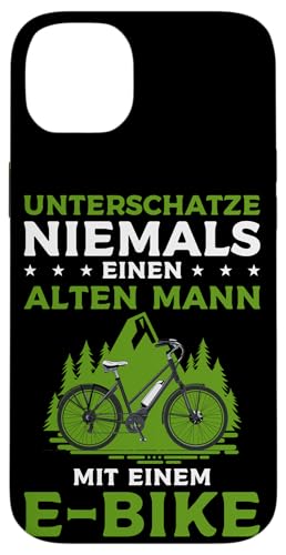 Unterschätze Niemals Einen Alten Mann Mit Einem E-Bike Hülle für iPhone 14 Plus von Unterschätze Niemals Alten Mann E-Bike Motiv