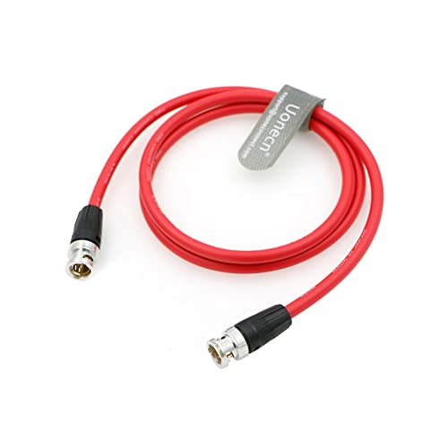 Uonecn L-förmiges Original Kabel 12G SDI BNC-Koaxial-Kabel Stecker zu Stecker Kabel für 4K Video Kamera 1M… (Red, 1M) von Uonecn