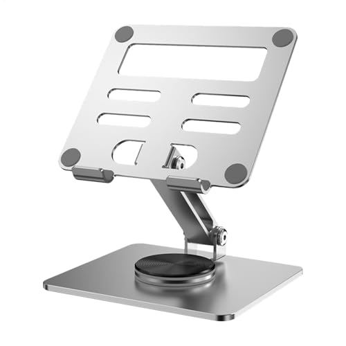 Verstellbarer Tablet-Ständer, Desktop-Ständer, Dock-Halter, tragbare, rutschfeste Aluminiumhalterung, faltbarer Tablet-Ständer für Zuhause, Büro und Reisen, 360-Grad-Tablet- und Monitorhalterung von Uonguon