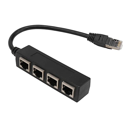 Uonlytech 1 Stück Port Splitter Y Splitter Satellitenkabel Splitter Digitale Antennensplitter Koax Splitter Koaxial Splitter 4 Slot Kabelverteiler 4 Slot Netzwerk Splitter Kupfer Schwarz von Uonlytech