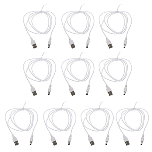 Uonlytech 10St USB zu dc Kabel Multi-Ladegerät Stecker Auslauf USB-c Leistung USB-Ladestation Charger USB-Kabel USB-zu-DC-Ladekabel Ersatz-DC-Ladekabel Austausch des Ladekabels Kupfer Weiß von Uonlytech