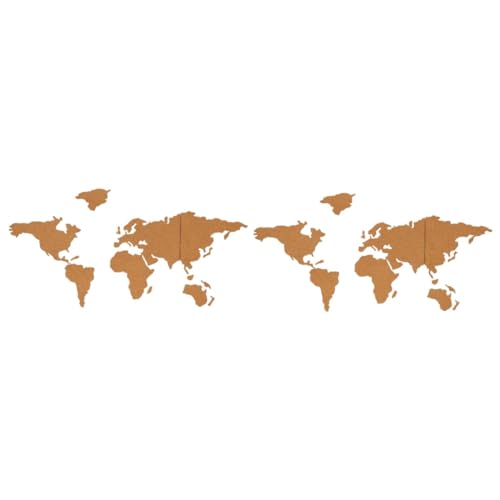 Uonlytech 2 Sätze Kartenzauber antike Wandkarte Weltgrenze Pinnwand Puzzle-Rahmen selbstklebende Nachrichtentafel weltkarte world map wand polsterung Korkplatte Pinnwände aus Kork Brown von Uonlytech