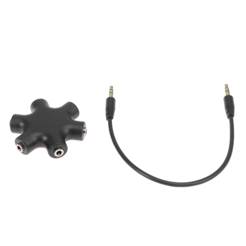 Uonlytech 5 Kopfhörer-Splitter Headphone Splitter Headset Adapter Kopfhörer Splitter Audio Adapter Dongle-Adapter USB-C kabelgebundene Ohrhörer stoßverbinder Audio-Splitter- Black von Uonlytech