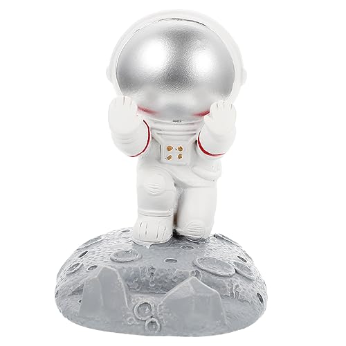 Uonlytech Handyhalter Schwenken Flugzeug Astronaut Einstellbar Buggy Hände Handyständer Verstellbar Statue Selfie Für Stand Entlüften Tablette Ebene Handy-stativ Ladegeräte Auto Harz Silver von Uonlytech