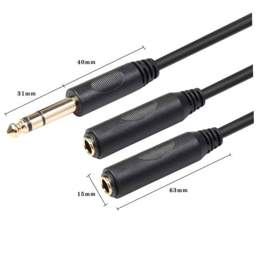 Uonlytech Stereo Klinken Y Adapter Kabel Für Kopfhörer Und Lautsprecher 1 ännlich Auf 2 Weiblich Audio Splitter Für Laptop Und Geräte von Uonlytech