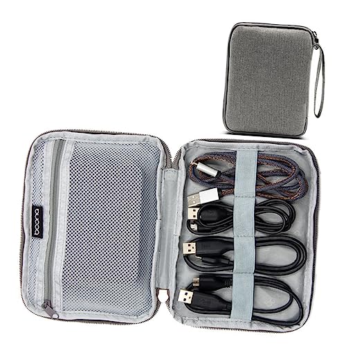 Uonlytech USB-Kabel-Organizer Externe Festplatte Tasche Hard Drive case Hard Drive Enclosure Aufbewahrungstasche für Festplatten Tragbares Festplattengehäuse Festplattenabdeckung Grey von Uonlytech