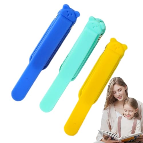 Uoqpty Smart Bookmarks, 3X Smart Book Mark Clip, Automatische Lesezeichen zum Lesen, Lesezeichen für Kinder, Leser, Frauen, Männer von Uoqpty