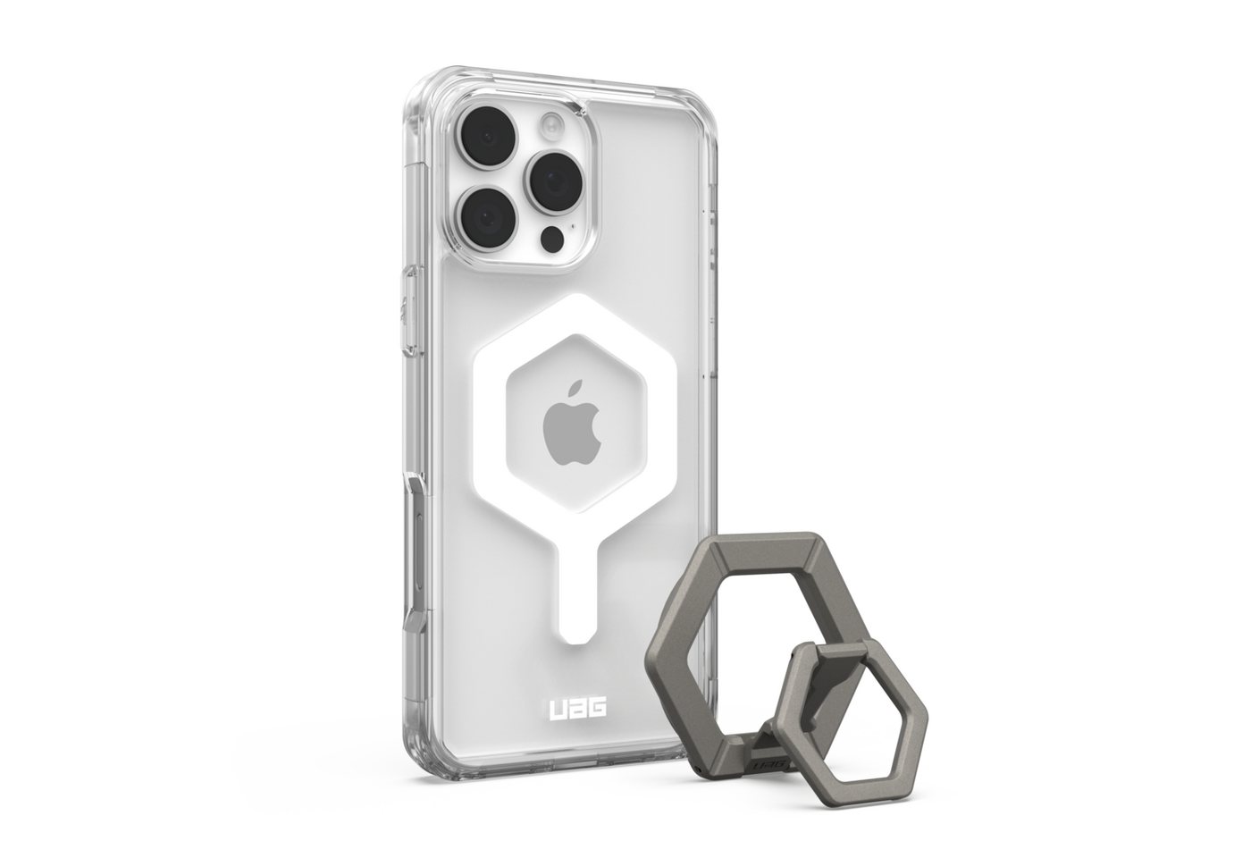 Urban Armor Gear Smartphone-Hülle Plyo & Magnetring - iPhone 16 Pro Max MagSafe Hülle, (MagSafe kompatibel, Air-Soft Ecken, Extra starker Magnetring) von Urban Armor Gear