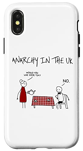 Hülle für iPhone X/XS Just for LOLZ Jokes Anarchy UK No Tea Ultimate Rebellion von Urban Attitude