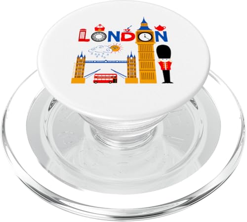 London Calling Kids London Tea Time britisches Touristen-Souvenir PopSockets PopGrip für MagSafe von Urban Attitude