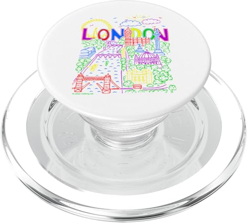 Londoner Zeichentrickfilme für Kinder, britisches Touristen-Souvenir PopSockets PopGrip für MagSafe von Urban Attitude