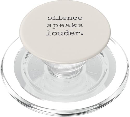 Silence Speaks Louder Motivationszitat, minimalistische Grafik PopSockets PopGrip für MagSafe von Urban Classic Trends