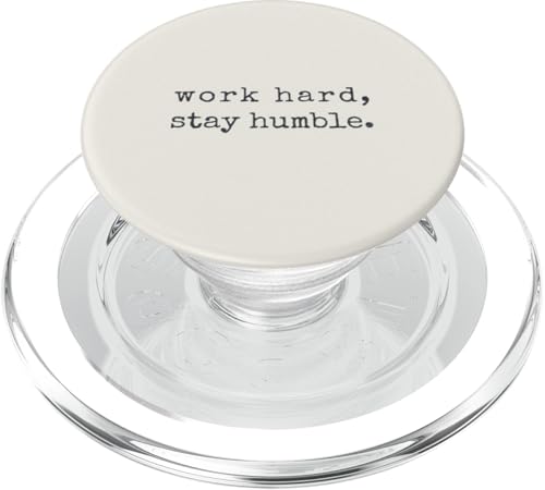 Work Hard, Stay Humble Motivationszitat, minimalistische Grafik PopSockets PopGrip für MagSafe von Urban Classic Trends