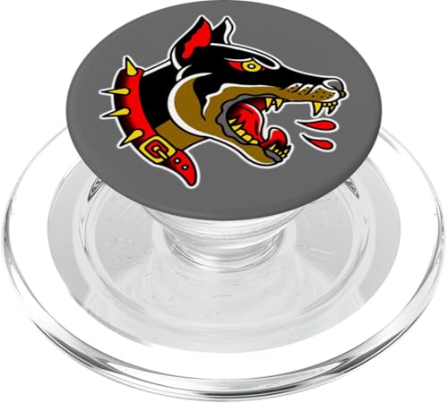 Dobermann Pinscher Traditional Tattoo Flash PopSockets PopGrip für MagSafe von Urban Empyre