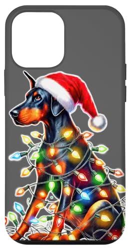 Hülle für iPhone 12 mini Dobermann Pinscher Hund x Weihnachtsbeleuchtung von Urban Empyre