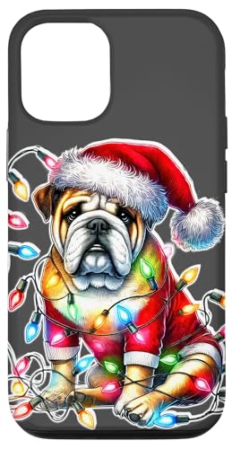 Hülle für iPhone 13 Pro Bulldogge x Weihnachtsbeleuchtung von Urban Empyre