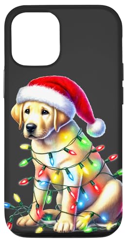 Hülle für iPhone 13 Pro Weihnachtsbeleuchtung Labrador Retriever Welpe von Urban Empyre