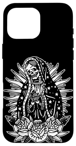 Hülle für iPhone 16 Pro Max Skelett Mary Chicano x Roses Traditional Tattoo Flash von Urban Empyre