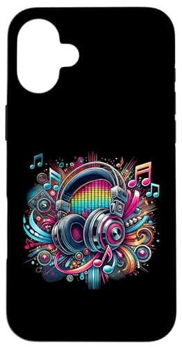 Hülle für iPhone 16 Plus Urban Hip Hop Kopfhörer Retro Vintage DJ Neuheit Graffiti von Urban hip hop headphone retro urbanteesstore