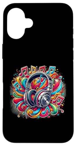 Hülle für iPhone 16 Plus Urban Hip Hop Kopfhörer Retro Vintage DJ Neuheit Graffiti von Urban hip hop headphone retro urbanteesstore