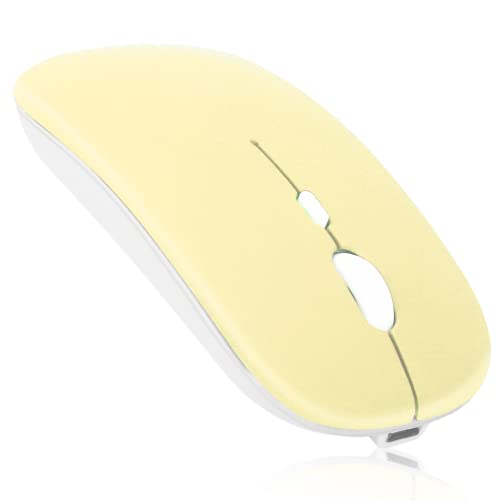 UrbanX 2.4GHz & Bluetooth Mouse, Rechargeable Wireless Mouse for Samsung Galaxy Tab S6 Lite Bluetooth Wireless Mouse for Laptop/PC/Mac/iPad pro/Computer/Tablet/Android Banana Yellow von UrbanX