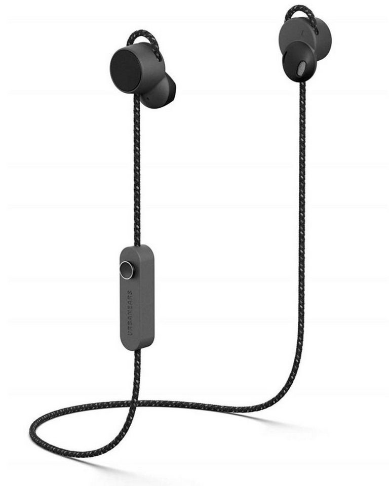 Urbanears Jakan Bluetooth In-Ear Headset Black Headset (integriertes Mikrofon, Bluetooth, Anruffunktion 12 Stunden Akkulaufzeit Magnetische Ohrhörer Bedienknopf) von Urbanears