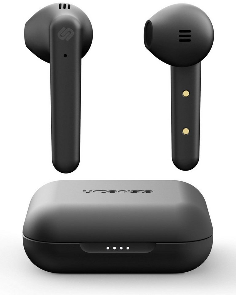 Urbanista Ear Buds True Wireless Kopfhörer Bluetooth Schwarz Smartphone-Headset (Sprachsteuerung,Anruffunktion,WiedergabesteuerungBluetooth,Mikrofon,Ladeschale, Bluetooth 5.0, Kopfhörer mit Ladeschale Schweißfest IPX4 Bluetooth 5.0 Leicht) von Urbanista