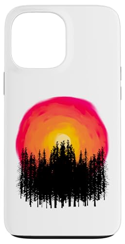 Hülle für iPhone 13 Pro Max Wald Sonnenuntergang Camping Sonnenaufgang mystisch Natur von Urlaub Reise Ferien Camping Natur