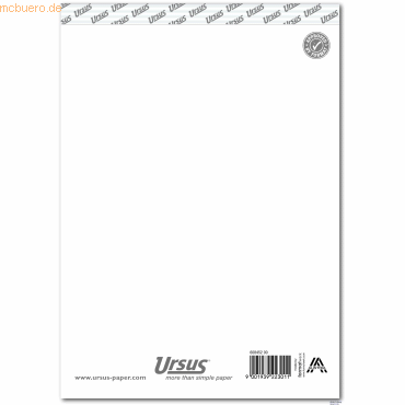 Ursus Notizblock A5 blanko 60g/qm 48 Blatt von Ursus