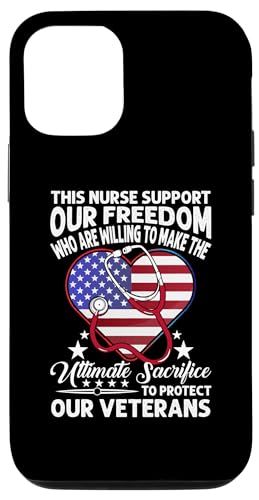 Hülle für iPhone 12/12 Pro This Nurse Support Our Freedoom Our Veterans American Flag von Us Veterans Day American Flag Patriotic