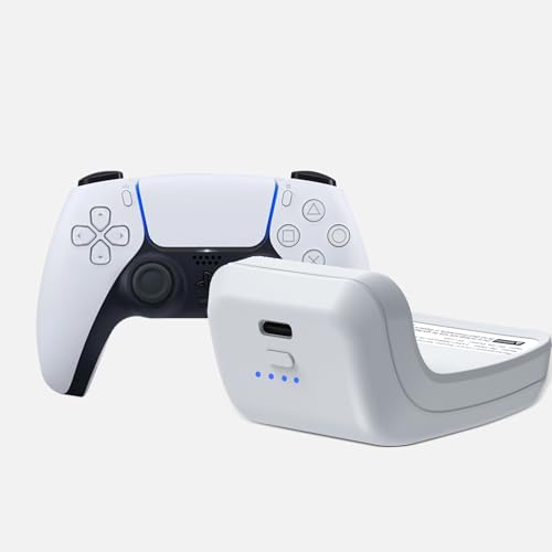 Uwayor Akku für ps5 Controller Ladegerät Kabelloses, Tragbarer 3000mAh Akku für DualSense, Play während des Aufladens, Lange Akkulaufzeit, PS5 Zubehör von Uwayor