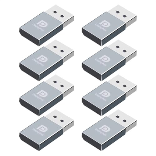 Uxsjakjsd 8-Teiliger 4K DP Displayport Dummy-Stecker DP Virtual Display Adapter EDID Headless Ghost Emulator Grafik-Grafikkarten-Cheater von Uxsjakjsd